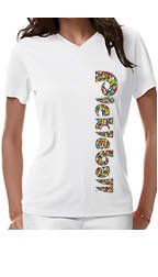 Pickleball Up "Pickleball Long Dri Fit Women's V-Neck Shirt