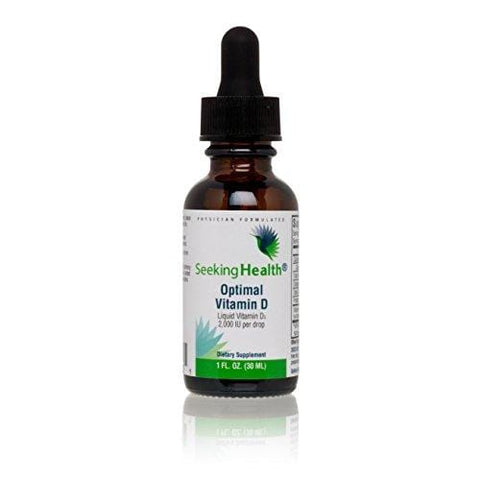 Optimal Vitamin D3 Liquid | 2,000 IU Per Drop | 900 Servings | High Potency | Physician Formulated | Seeking Health by Seeking Health