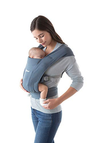 Ergobaby Embrace Baby Wrap Carrier, Infant Carrier for Newborns 7-25 Pounds, Oxford Blue