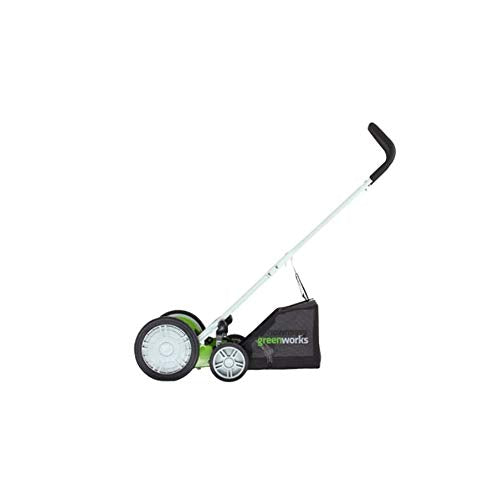 Greenworks 18-Inch Reel Lawn Mower with Grass Catcher 25062 + 7