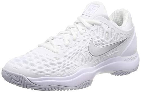 Nike Women's Zoom Cage 3 Tennis Shoes (7.5, White/Silver)