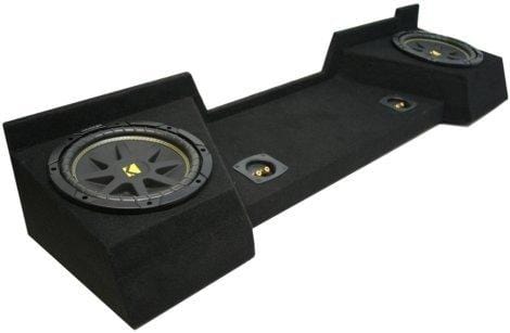 Compatible with Chevy Silverado 07-12 Extended Cab Truck Dual 12" Kicker C12 Subwoofer Trunk Sub Box Enclosure 600 Watts Peak