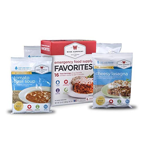 Wise Foods Emergency Survival Freeze Dried Food Favorites Sample