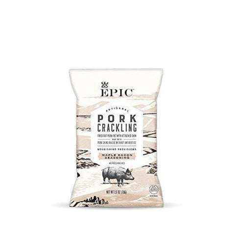 Epic Artisanal Pork Rinds, Crackling Maple Bacon, 2.5 oz. Pouch