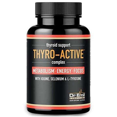 Dr Emil - Thyroid Support Supplement with Iodine - Metabolism, Energy, Focus & Mental Clarity - Doctor Formulated Complex for Hypothyroidism (Under-Active Thyroid)