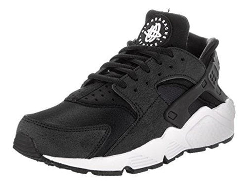 Nike Women's Air Huarache Run Black/Black/White Running Shoe 10.5 Women US