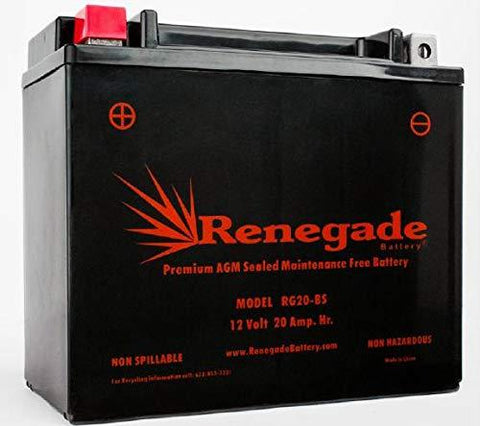 Snowmobile Battery; RG20-BS; Arctic Cat (2012, 2013) ProCross F1100 Sno Pro/ProCross F1100 Turbo; 400+ CCA'S