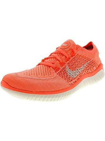 Nike Womens Free Rn Flyknit 2018 Low Top Lace Up Running, Orange, Size 7.0