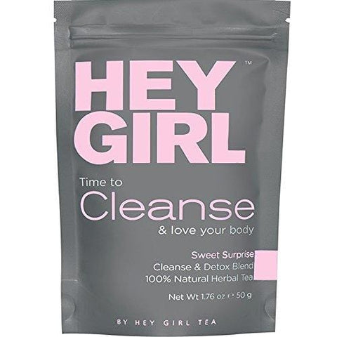 Detox Tea - CLEANSE Herbal Teatox Reduces Bloating & Helps Your Body Stay Regular | Keep Your Colon Happy and You Feeling Healthy with Hey Girl Tea