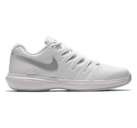 Nike Women's Air Zoom Prestige Tennis Shoes (8 B US, White/Metallic Silver/Pure Platinum)