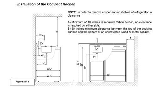 Avanti Ck3616 - 36 Complete Compact Kitchen with Refrigerator