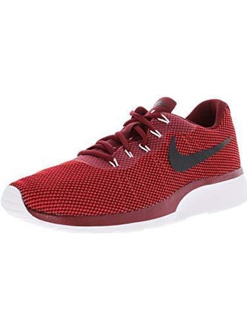 Nike Mens Tanjun Fabric Low Top Lace Up Running Sneaker, Red, Size 9.5