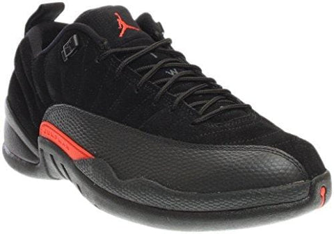 Jordan Men's Air 12 Retro Low, Black/Max Orange-Anthracite, 9 M US