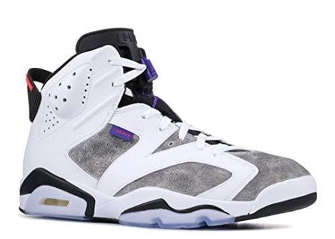 Nike Mens Air Jordan 6 Retro Leather Basketball Shoes White/Dark Concord/Black/Infrared 23 CI3125-100 Size 8