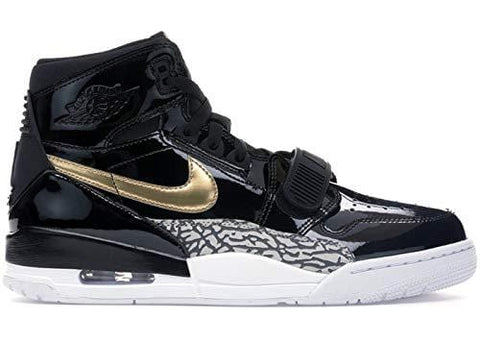 Nike AIR Jordan Legacy 312 Mens Fashion-Sneakers AV3922 (8, Black, Metallic Gold, White)