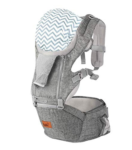 Bable Baby Carrier Hip Seat, Front and Back Baby Shoulder Carrier with Nursing Cover for Children 8-33 lbs, Omni 6-in-1 Newborn Baby Carriers for All Seasons, Baby Chest Carriers for Hiking, Flaxen