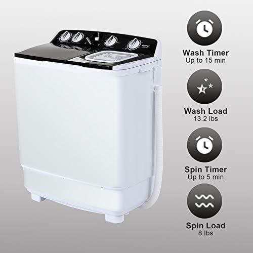 KUPPET Washing Machine, 21Ibs Portable Mini Compact Twin Tub