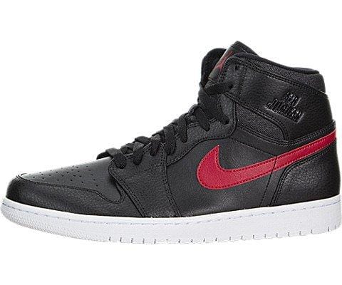 Jordan Air 1 Retro High Men's Basketball Sneakers Black Red Size 10 D(M) US