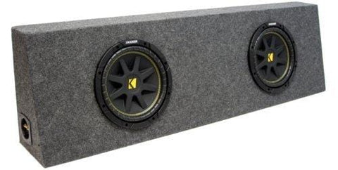 ASC Package Dual 12" Kicker Sub Box Regular Cab Truck Subwoofer Enclosure C12 Comp 600 Watts Peak