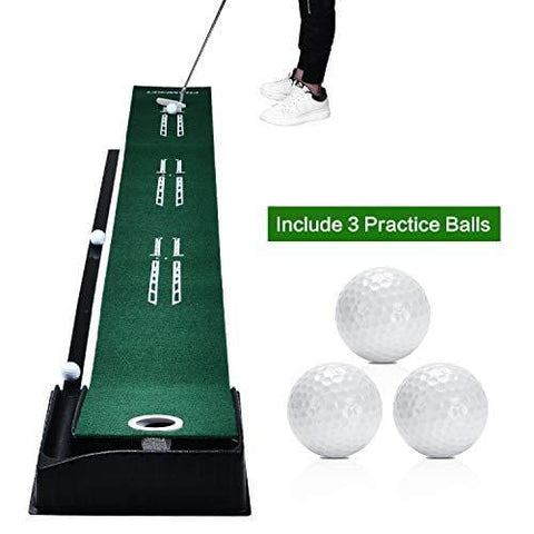 Champkey Alignment Golf Putting Mat(9 feet x 16 Inches) | Premium Mat with Ball Return,Include 3 Golf Balls [product _type] Champkey - Ultra Pickleball - The Pickleball Paddle MegaStore