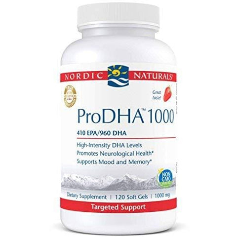 Nordic Naturals Prodha 1000, Strawberry, 120 Count