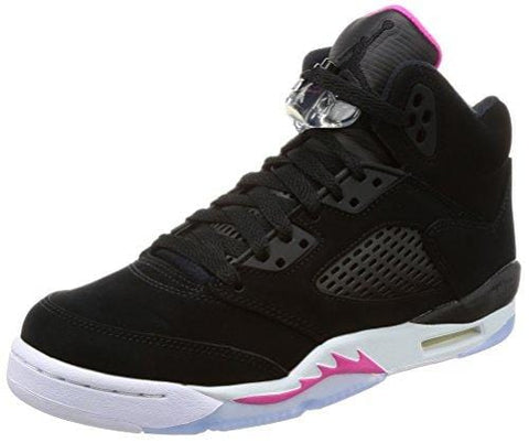 Jordan Nike Kids Air 5 Retro GG Basketball Shoe 7 Black