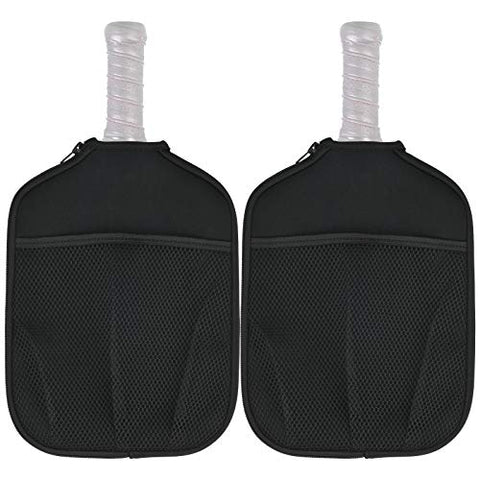 Cosmos Pack of 2 Neoprene Pickleball Paddle Cover Pickleball Racket Sleeve (Black Color)