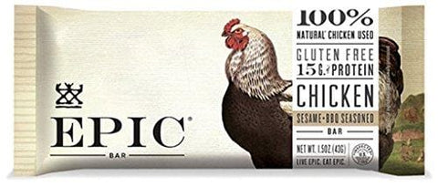 Epic Bar BBQ Seasoned Chicken Sesame, 1.5 Ounce (Pack of 12)