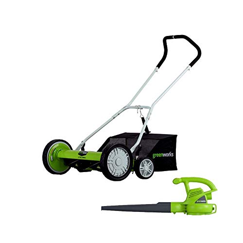 Manual Lawn Mower with 7-Gallon Grass Catcher, 9-Position Height  Adjustment, 5 Steel Blades, 18-Inch Cutting Width