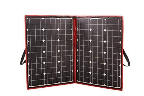 DOKIO 100 Watts 12 Volts Monocrystalline Foldable Solar Panel with Charge Controller