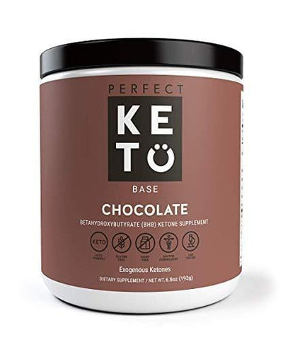 Perfect Keto Exogenous Ketones: Base BHB Salts Supplement. Ketones for Ketogenic Diet Best to Support Weight Management & Energy, Focus and Ketosis Beta-Hydroxybutyrate BHB Salt (Chocolate)