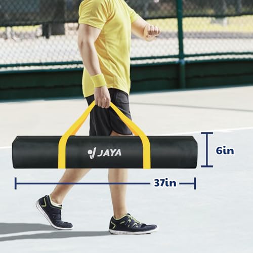 JAYA Pickleball Net Set With Exclusive Ball Holder, 4 Pickleball Paddl ...