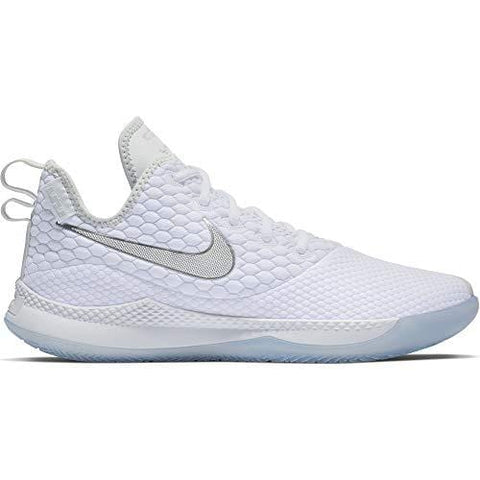 Nike Men's Lebron Witness III Basketball Shoe White/Chrome/Pure Platinum/Wolf Grey Size 8.5 M US