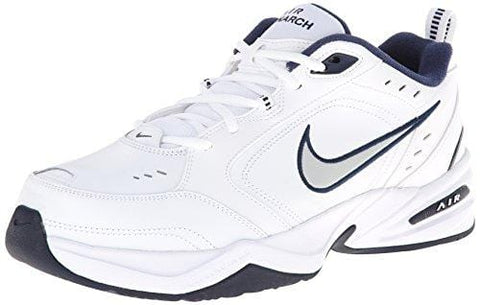 Nike Men's Air Monarch IV Cross Trainer, White/Metallic Silver/Midnight Navy, 11.0 Regular US