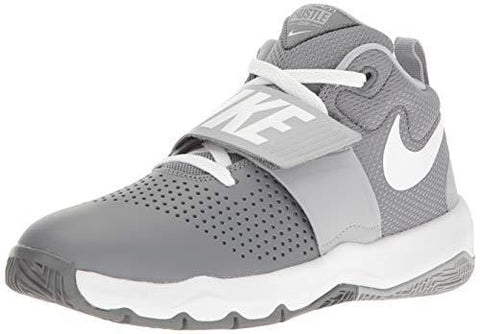 Nike Team Hustle D 8 (GS) Sneaker, Cool Wolf Grey-White, 3.5Y Regular US Big Kid