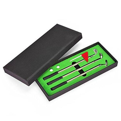 Juboury Golf Pen Set, Mini Desktop Golf Ball Pen Gift Set with Putting Green,Flag,3 Golf Clubs Pens & 2 Balls [product _type] Juboury - Ultra Pickleball - The Pickleball Paddle MegaStore