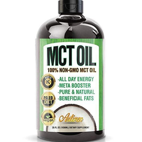 MCT Oil (35 oz Pure) Keto Supplement | Ketogenic MCT Fractionated Coconut Oils C8 Triglycerides for Weight Loss Diet, Fasting | Great in Keto Coffee,Tea, Smoothies & Salad Dressing | Vegan Vegetarian