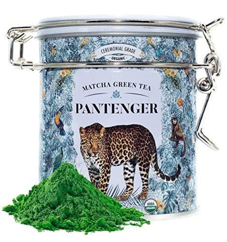 Japanese Matcha Green Tea Powder Ceremonial Grade (1 Oz). USDA Organic. First Harvest. High levels of Antioxidants and Amino Acids. Pantenger by Leopard Matcha