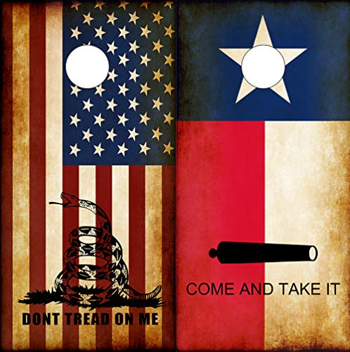 Texas Flag Cornhole Board Vinyl Decal Wrap