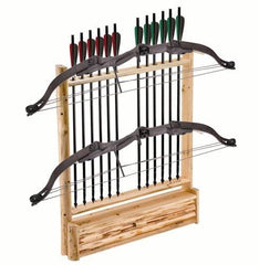 Rush Creek Creations 3-Bow 12-Arrow Wall Rack, Archery Bow Holder, Bow Mount  for Wall, Barn Wood - Rush Creek Creations