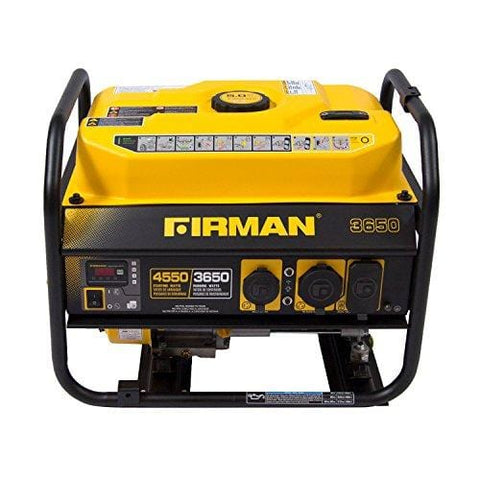 Firman P03601 4550/3650 Watt Recoil Start Gas Portable Generator cETL Certified, Black