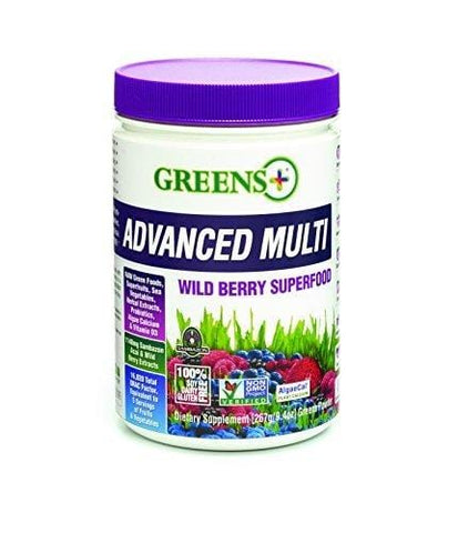 Greens+ Advanced Multi Wild Berry Superfood | Essential Blend of Raw Green Foods, Superfruits and Sea Vegetables Powder | Vegan | Dietary Supplement | Non - GMO, Soy Dairy & Gluten-Free | Size 9.4oz