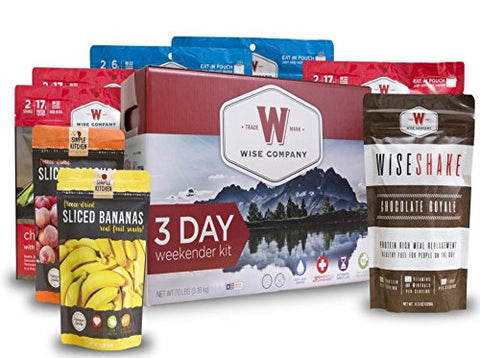 Wise Company, 3 Day Weekender Kit, Freeze-Dried Camping Foods, Fruit and Shakes, 34 Servings