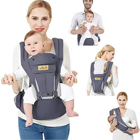 Viedouce Baby Carrier with Seat Lightweight Child Carriers for Infant Toddler, Dark Gray