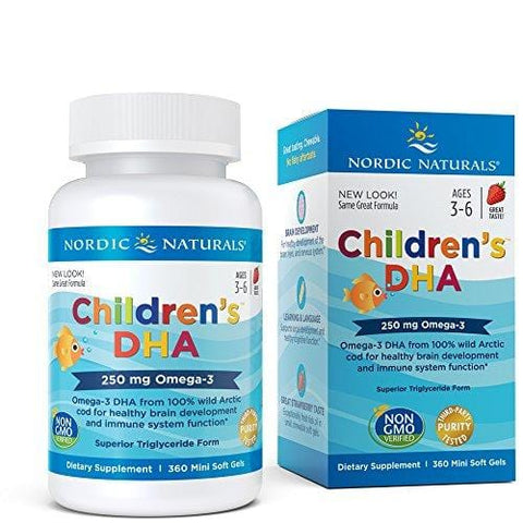 Nordic Naturals - Children's DHA, Healthy Cognitive Development and Immune Function, 360 Soft Gels