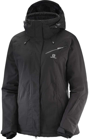 SALOMON Fantasy Ski Jacket Womens Sz XS Black Heather