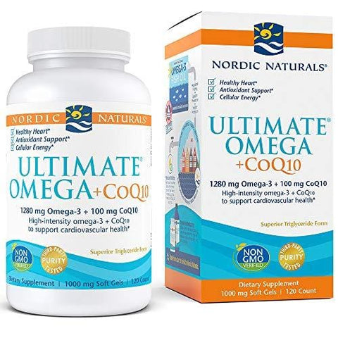 Nordic Naturals - Ultimate Omega+CoQ10, Support for the Heart + Circulatory System, 120 Soft Gels