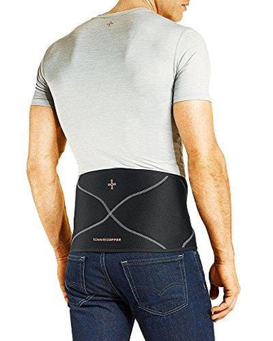 Tommie Copper Men's Back Brace, Large/X-Large, Black