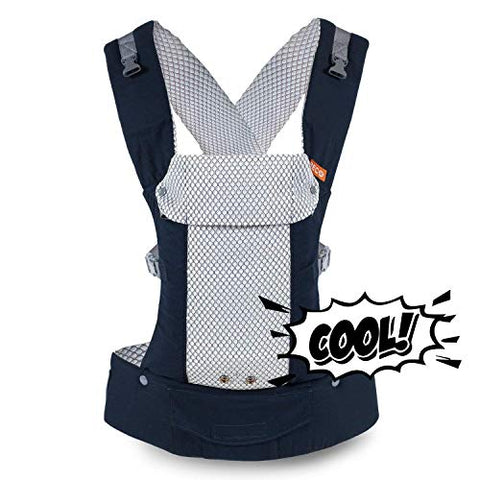 Beco Gemini Baby Carrier - Cool Mesh Navy, Sleek and Simple 5-in-1 All Position Backpack Style Sling for Holding Babies, Infants and Child from 7-35 lbs Certified Ergonomic