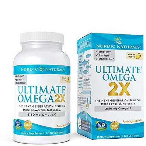 Nordic Naturals - Ultimate Omega 2X, Supports Heart, Brain, and Immune Health, 120 Soft Gels